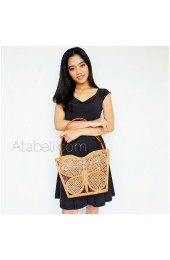 shopping handbags ata rattan butterfly design full handmade